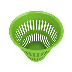 Image showing Green waste basket