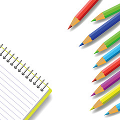 Image showing notebook and pencils