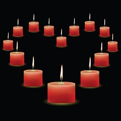 Image showing pink candles