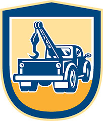 Image showing Tow Truck Wrecker Rear Shield Retro