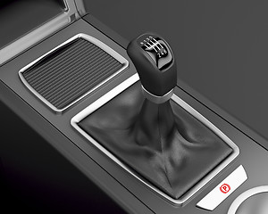 Image showing Six speed gear stick