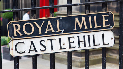 Image showing Edimburgh - Royal Mile plate