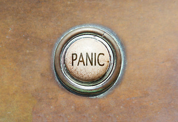 Image showing Old button - panic
