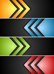 Image showing Abstract banners with arrows