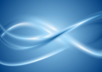 Image showing Bright shiny vector waves background