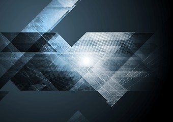 Image showing Dark tech abstract background