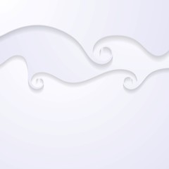 Image showing Abstract paper spiral waves background