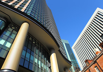 Image showing Low angle view of modern building