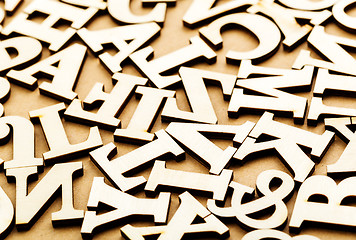 Image showing Jumbled wooden letter