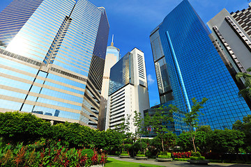Image showing Business district in Hong Kong