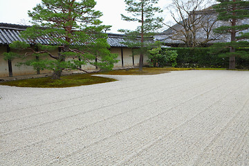 Image showing Zen rock garden in Japanese temple