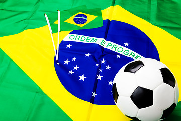 Image showing Brazil flag for football game