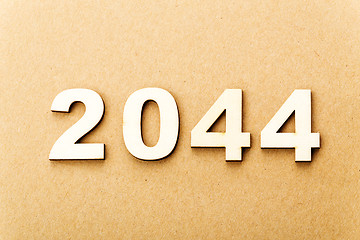 Image showing Wooden text for year 2044