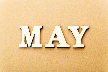 Image showing Wooden text for May