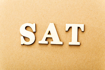 Image showing Wooden text for Saturday