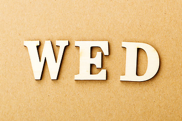 Image showing Wooden text for wednesday