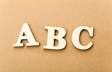 Image showing Wooden text for ABC