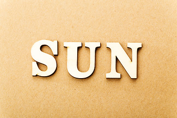 Image showing Wooden text for Sunday