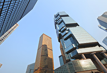 Image showing Modern skyscraper to sky 