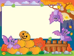 Image showing Autumn frame with Halloween theme 7