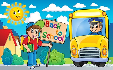 Image showing Image with school bus topic 6