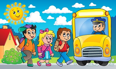 Image showing Image with school bus topic 2
