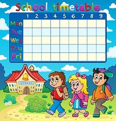 Image showing School timetable composition 5