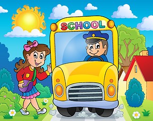Image showing Image with school bus theme 8