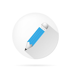 Image showing vector icon for blog. Blue pencil.