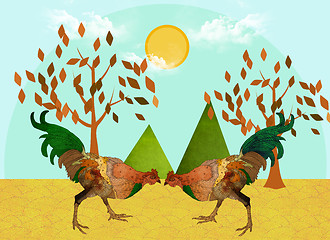 Image showing Cockfight