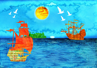 Image showing Sails