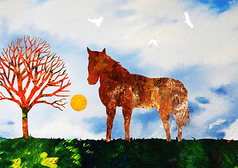 Image showing Horse in a field