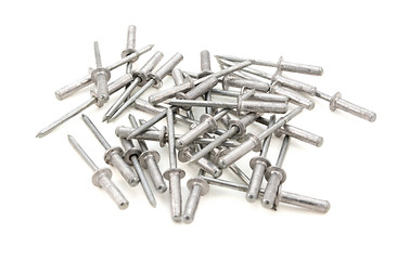 Image showing Heap of pop rivets