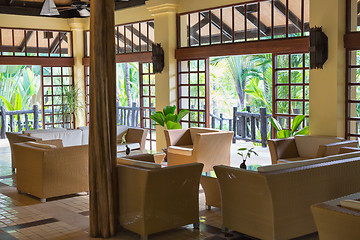 Image showing tropical hotel lobby