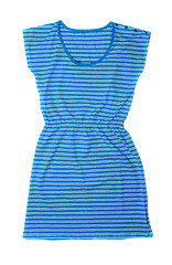 Image showing striped blue fashionable dress