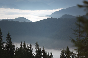 Image showing Sunrise on the mountain