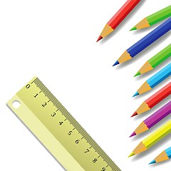 Image showing ruler and pencils