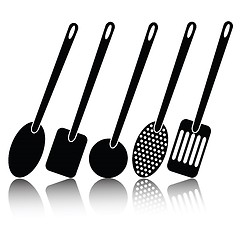 Image showing kitchen utensil silhouettes