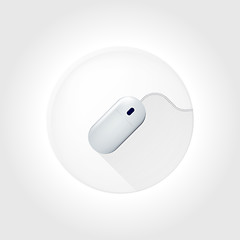 Image showing Vector icon for blog. Computer mouse.