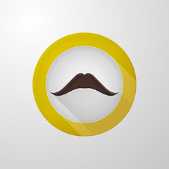 Image showing Vector icon for blog. Brown mustache