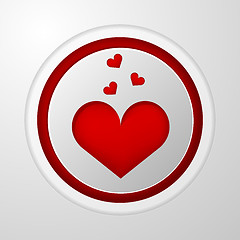Image showing Vector icon for blog. Red heart