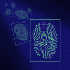 Image showing Electronic digital fingerprint processing