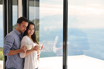 Image showing relaxed young couple at home