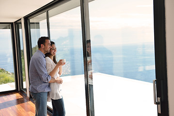 Image showing relaxed young couple at home