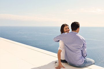 Image showing relaxed young couple at home