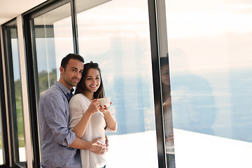 Image showing relaxed young couple at home