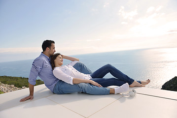 Image showing relaxed young couple at home