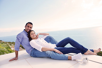 Image showing relaxed young couple at home