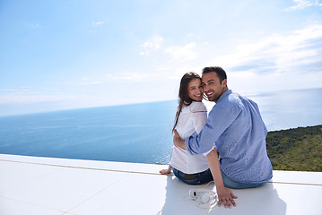 Image showing relaxed young couple at home