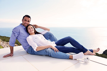 Image showing relaxed young couple at home